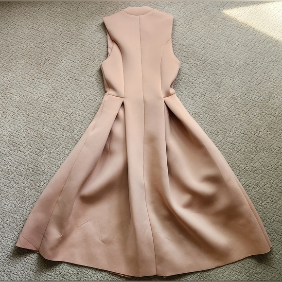 ASOS DESIGN Midi Dress with Zip Detail in Blush Pink, US 2 - Picture 6 of 8